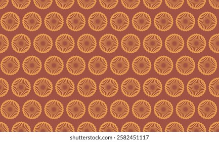 Elegant repeating pattern of swirling circular motifs in warm, earthy tones.  Perfect for textile design, wallpaper, website backgrounds, or any project needing a sophisticated, autumnal aesthetic.