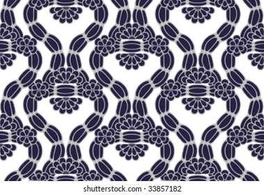 Elegant Repeating White and Purple Pattern -Vector Illustration