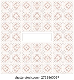 Elegante Repetitive Arabesque Muster in quadratischen Fliesen dekoratives Design