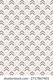 Elegant Repetitive Brown Pattern with Ornament and Circle Shape Decoration Element