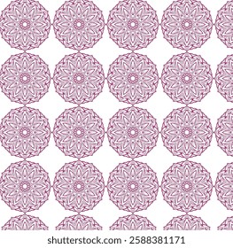 Elegant Repetitive Mandala Pattern in Soft Pink