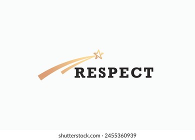 elegant respect rising star icon logo vector design template with luxury, gold and modern styles. creative reword star and respect symbol logo design vector idea concept for leadership and event