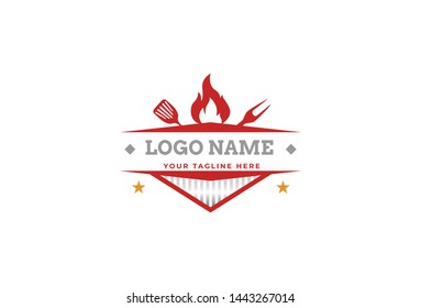 Elegant restaurant food and drink logo design. Isolated on white background.