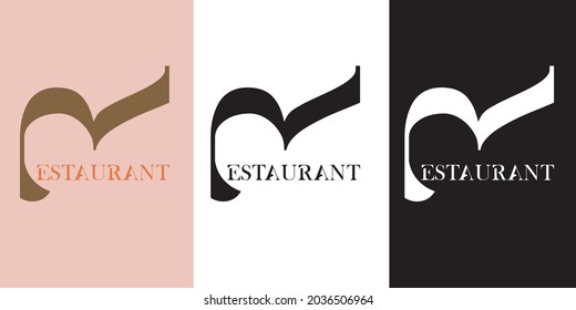 Elegant Restaurant logo Design  Vector image 