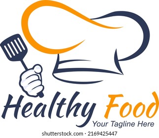Elegant restaurant logo in flat color