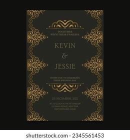 Elegant restaurant menu cover with logo ornament