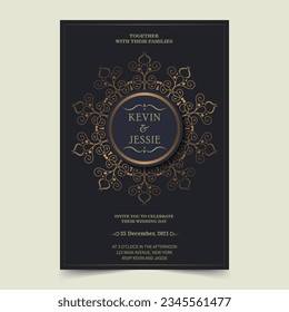 Elegant restaurant menu cover with logo ornament