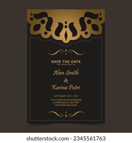 Elegant restaurant menu cover with logo ornament