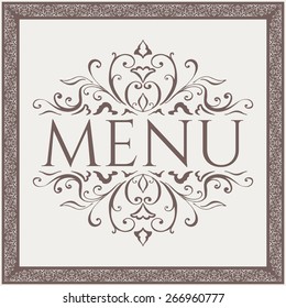 Elegant Restaurant Menu design. Vector illustration