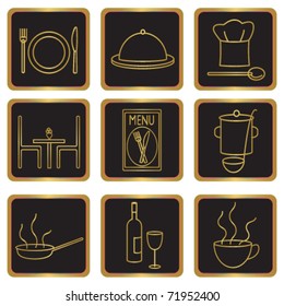 Elegant restaurant signs