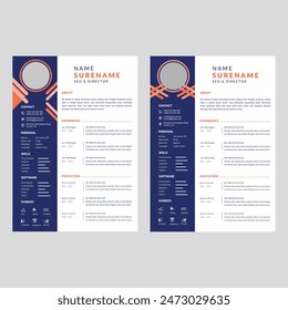 
Elegant resume cv template, creative stylish design