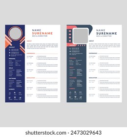 
Elegant resume cv template, creative stylish design