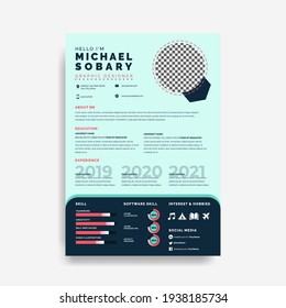 elegant resume premium template unique color combination red