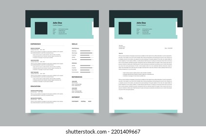 Elegant Resume Template, Minimalist Resume And Cover Letter Set