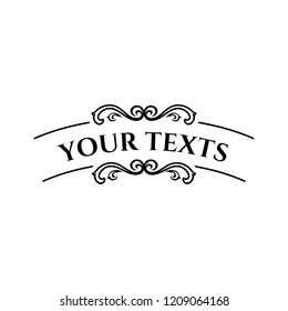 Elegant retro flourish decor. Retro Vintage Insignias or Logotypes. Vector design elements, business signs, logos, identity, labels, badges and objects.