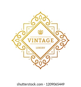 Elegant retro flourish decor. Retro Vintage Insignias or Logotypes. Vector design elements, business signs, logos, identity, labels, badges and objects.