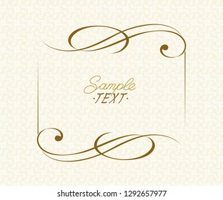 Elegant  retro frame on the background.Vector illustration.