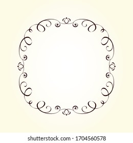 Elegant retro frame in square format.