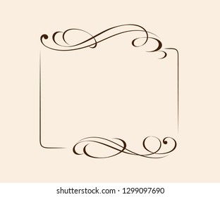 Elegant  retro frame .Vector illustration.