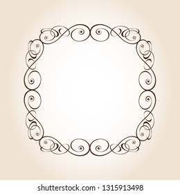 Elegant  retro frame .Vector illustration.