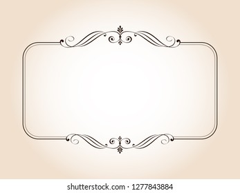 Elegant  retro frame.Vector illustration.