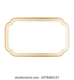 Elegant retro golden frame vector