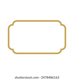 Elegant retro golden frame vector