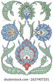 Elegant Retro Ornament with Stylized Leaf Fleurons and Timeless Decorative Charm