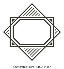 elegant rhombus frame decorative
