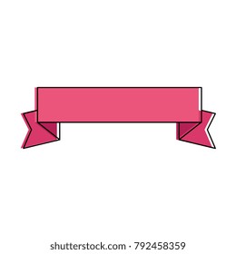 elegant ribbon frame icon