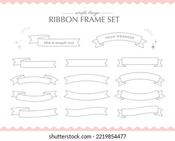 Elegant ribbon line frame set