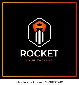 Elegantes Rocket Logo, Vektorkonzept