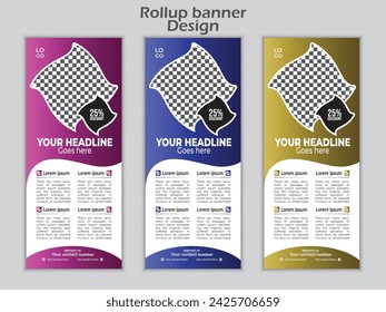 elegant roll up banner design template
