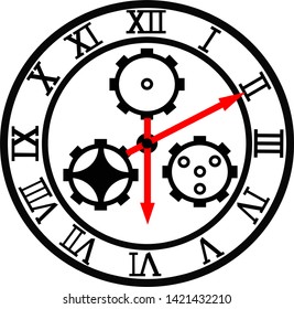 elegant roman numeral clock / vector