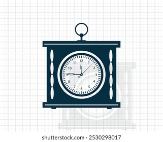 elegant roman numeral clock  vector illustration