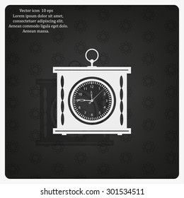 elegant roman numeral clock / vector illustration