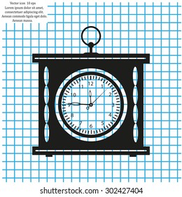 elegant roman numeral clock / vector illustration