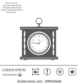 elegant roman numeral clock / vector illustration