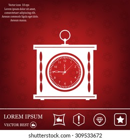 elegant roman numeral clock / vector illustration