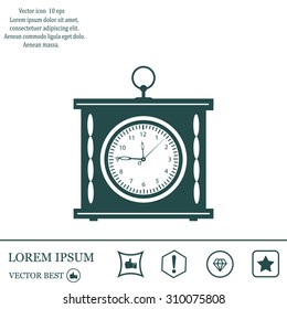 elegant roman numeral clock / vector illustration