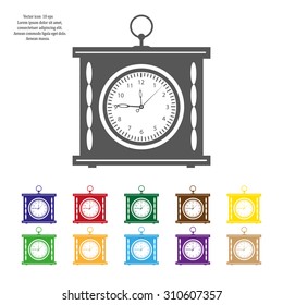 elegant roman numeral clock / vector illustration