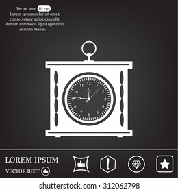 elegant roman numeral clock / vector illustration