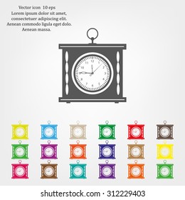 elegant roman numeral clock / vector illustration