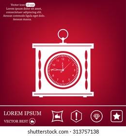elegant roman numeral clock / vector illustration