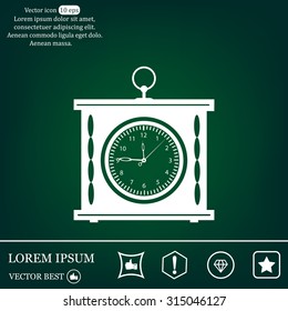 elegant roman numeral clock / vector illustration
