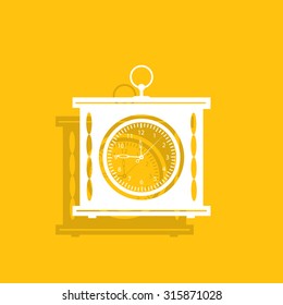 elegant roman numeral clock / vector illustration