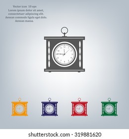 elegant roman numeral clock / vector illustration