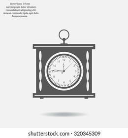 elegant roman numeral clock / vector illustration