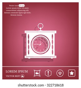 elegant roman numeral clock / vector illustration
