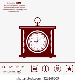 elegant roman numeral clock / vector illustration